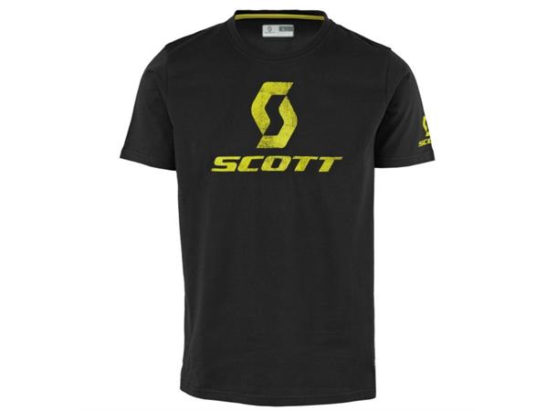 SCOTT Tee 10 Icon s/sl Sort XL T-shirt med Scott logo